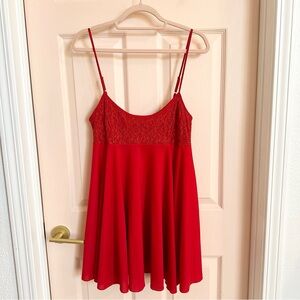 Red Victoria’s Secret slip dress